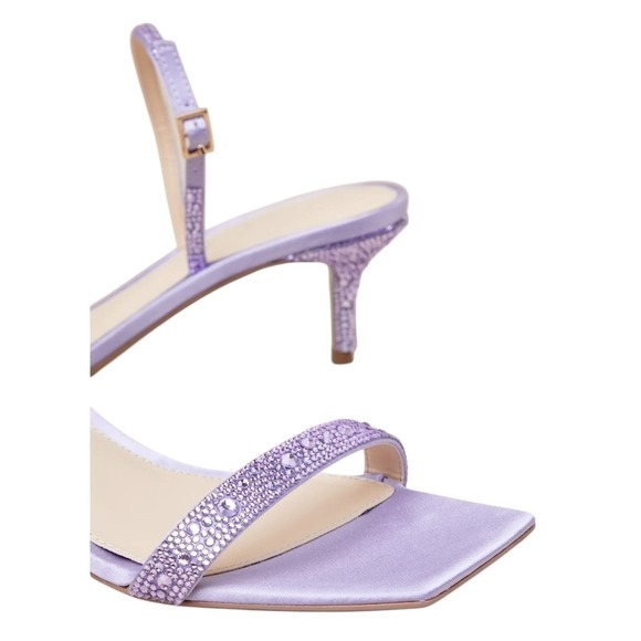 BETSEY JOHNSON Rebel Lavender Rhinestone Slingback Sandals size 8.5 NIB $108 - Picture 6 of 12